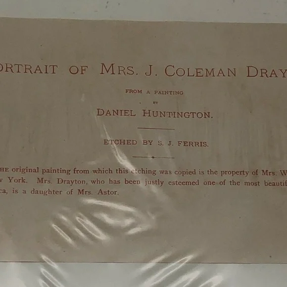 Antique Etching D Huntington Portrait 1889 - Picture 7 of 12